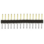 Samtec TSW Series Straight Through Hole Pin Header, 14 Contact(s), 2.54mm Pitch, 1 Row(s), Unshrouded