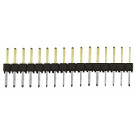 Samtec TSW Series Straight Through Hole Pin Header, 16 Contact(s), 2.54mm Pitch, 1 Row(s), Unshrouded