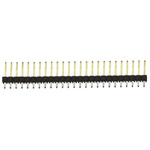 Samtec TSW Series Straight Through Hole Pin Header, 25 Contact(s), 2.54mm Pitch, 1 Row(s), Unshrouded