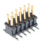 Samtec FTSH Series Straight Surface Mount Pin Header, 12 Contact(s), 1.27mm Pitch, 2 Row(s), Unshrouded
