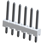 TE Connectivity MTA-100 Series Straight Through Hole Pin Header, 8 Contact(s), 2.54mm Pitch, 1 Row(s), Unshrouded