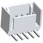 TE Connectivity MTA-100 Series Right Angle Through Hole PCB Header, 4 Contact(s), 2.54mm Pitch, 1 Row(s), Shrouded