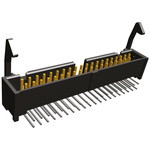 TE Connectivity AMP-LATCH Series Right Angle Through Hole PCB Header, 40 Contact(s), 2.54mm Pitch, 2 Row(s), Shrouded