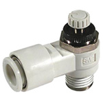 SMC AS Series Speed Controller, R 1/8 Inlet Port x 4mm Tube Outlet Port
