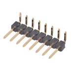 Wurth Elektronik WR-PHD Series Right Angle Through Hole Pin Header, 8 Contact(s), 2.54mm Pitch, 1 Row(s), Unshrouded