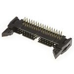 Amphenol ICC T816 Series Right Angle Through Hole PCB Header, 34 Contact(s), 2.54mm Pitch, 2 Row(s), Shrouded