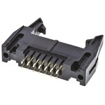 Amphenol T816 Series Straight Through Hole PCB Header, 14 Contact(s), 2.54mm Pitch, 2 Row(s), Shrouded
