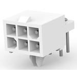 TE Connectivity Mini-Universal MATE-N-LOK Series Right Angle Through Hole PCB Header, 6 Contact(s), 4.14mm Pitch, 2