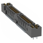 Samtec QMS Series Straight Surface Mount PCB Header, 104 Contact(s), 0.635mm Pitch, 1 Row(s), Shrouded