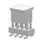 Molex C-Grid Series Vertical Surface Mount Pin Header, 8 Contact(s), 2.54mm Pitch, 2 Row(s), Unshrouded