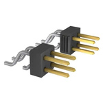 Samtec TSM Series Vertical Surface Mount Pin Header, 10 Contact(s), 2.54mm Pitch, 2 Row(s), Unshrouded