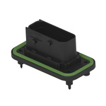 TE Connectivity 1-23781 Series Vertical Panel Mount PCB Header, 15 Contact(s), 6mm Pitch, 2 Row(s), Shrouded