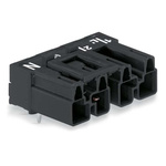 Wago 770 Series Angled PCB Mount PCB Header, 4 Contact(s), 10mm Pitch, 1 Row(s), Shrouded