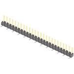 Samtec TSM Series Straight Surface Mount Pin Header, 25 Contact(s), 2.54mm Pitch, 1 Row(s), Unshrouded