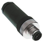 Turck Screw Connector, 4 Contacts, Cable Mount M12, IP67
