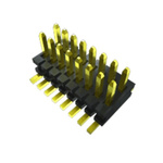 Samtec FTE Series Straight Pin Header, 10 Contact(s), 0.8mm Pitch, 2 Row(s), Unshrouded