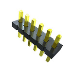 Samtec FTS Series Straight Pin Header, 6 Contact(s), 1.27mm Pitch, 2 Row(s), Unshrouded