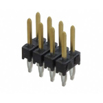 Samtec PHT Series Straight Pin Header, 8 Contact(s), 2.54mm Pitch, 2 Row(s), Unshrouded