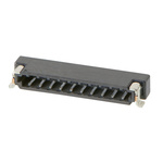 Molex Zero-Hachi Series Right Angle Surface Mount PCB Header, 10 Contact(s), 0.8mm Pitch, 1 Row(s), Shrouded