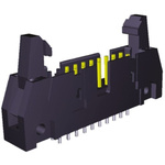 TE Connectivity AMP-LATCH Series Straight Through Hole PCB Header, 20 Contact(s), 2.54mm Pitch, 2 Row(s), Shrouded