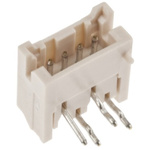 JST CZ Series Right Angle Through Hole PCB Header, 4 Contact(s), 1.5mm Pitch, Shrouded