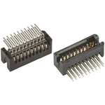 Samtec TFM Series Right Angle Through Hole PCB Header, 20 Contact(s), 1.27mm Pitch, 2 Row(s), Shrouded