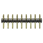 Samtec TLW Series Straight Through Hole Pin Header, 18 Contact(s), 2.54mm Pitch, 2 Row(s), Unshrouded