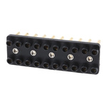 Staubli Straight PCB Socket, 20-Contact, 2-Row, 12mm Pitch, Solder Termination