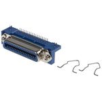 RS PRO Right Angle Through Hole Mount PCB Socket, 36-Contact, 2.16mm Pitch, Solder Termination