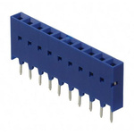 Amphenol ICC Surface Mount PCB Socket, 10-Contact, 1-Row, 2.54mm Pitch