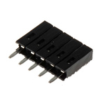 RS PRO Straight Through Hole Mount PCB Socket, 5-Contact, 1-Row, 2.54mm Pitch, Solder Termination
