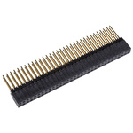 Samtec ESQ Series Straight Through Hole Mount PCB Socket, 64-Contact, 2-Row, 2.54mm Pitch, Solder Termination
