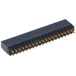 Samtec ESQ Series Straight Through Hole Mount PCB Socket, 40-Contact, 2-Row, 2.54mm Pitch, Solder Termination