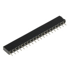 Winslow Straight Through Hole Mount PCB Socket Strip, 20-Contact, 1-Row, 2.54mm Pitch, Solder Termination