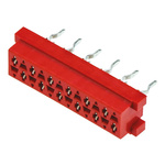 TE Connectivity Micro-MaTch Series Straight Through Hole Mount PCB Socket, 12-Contact, 2-Row, 2.54mm Pitch, Solder