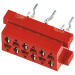 TE Connectivity Micro-MaTch Series Straight Through Hole Mount PCB Socket, 6-Contact, 2-Row, 2.54mm Pitch, Solder