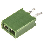 TE Connectivity AMPMODU HV100 Series Straight Through Hole Mount PCB Socket, 2-Contact, 1-Row, 2.54mm Pitch, Solder