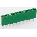TE Connectivity AMPMODU HV100 Series Straight Through Hole Mount PCB Socket, 7-Contact, 1-Row, 2.54mm Pitch, Solder