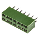 TE Connectivity AMPMODU HV100 Series Straight Through Hole Mount PCB Socket, 14-Contact, 2-Row, 2.54mm Pitch, Solder