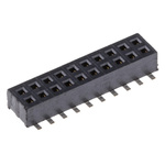 Samtec CLP Series Straight Surface Mount PCB Socket, 20-Contact, 2-Row, 1.27mm Pitch, Solder Termination