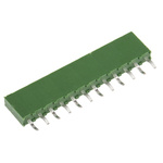 TE Connectivity AMPMODU HV100 Series Straight Through Hole Mount PCB Socket, 12-Contact, 1-Row, 2.54mm Pitch, Solder