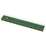 TE Connectivity AMPMODU HV100 Series Straight Through Hole Mount PCB Socket, 20-Contact, 1-Row, 2.54mm Pitch, Solder