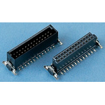 ERNI SMC Series Straight Surface Mount PCB Socket, 80-Contact, 2-Row, 1.27mm Pitch, Solder Termination