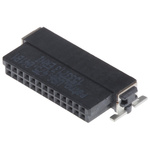 ERNI SMC Series Right Angle Surface Mount PCB Socket, 26-Contact, 2-Row, 1.27mm Pitch, Solder Termination