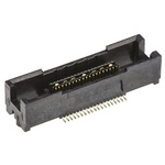 TE Connectivity MICTOR Series Straight Surface Mount PCB Socket, 38-Contact, 2-Row, 0.64mm Pitch, Solder Termination