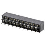 HARWIN Straight Through Hole Mount PCB Socket, 20-Contact, 2-Row, 2mm Pitch, Solder Termination