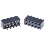HARWIN Straight Through Hole Mount PCB Socket, 10-Contact, 2-Row, 2mm Pitch, Solder Termination