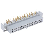 3M 5100 Series Right Angle Through Hole Mount PCB Socket, 34-Contact, 2-Row, 2.54mm Pitch, Solder Termination