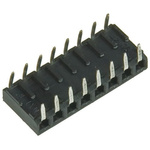 Molex C-Grid Series Right Angle Through Hole Mount PCB Socket, 10-Contact, 1-Row, 2.54mm Pitch, Solder Termination