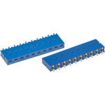 Amphenol Communications Solutions Straight Surface Mount PCB Socket, 16-Contact, 1-Row, 2.54mm Pitch, Solder Termination